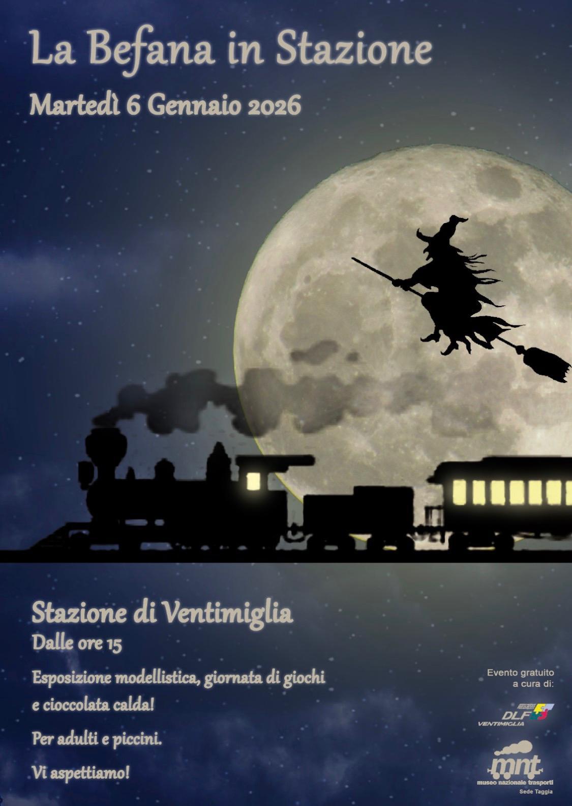 befana in stazione a ventimiglia